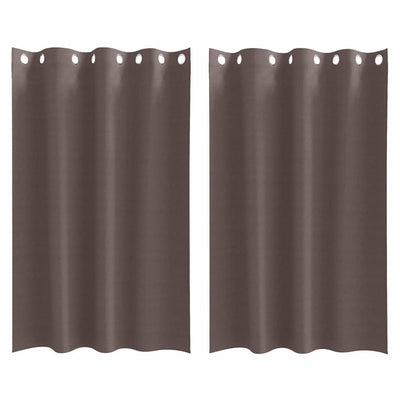 Vidaxl rideaux occultants avec anneaux 2 pcs marron foncé 175 x 140 cm