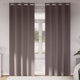Vidaxl rideaux occultants avec anneaux 2 pcs marron foncé 260 x 140 cm