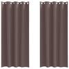 Vidaxl rideaux occultants avec anneaux 2 pcs marron foncé 260 x 140 cm