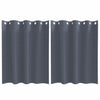 Vidaxl rideaux occultants avec anneaux 2 pcs anthracite 140 x 140 cm