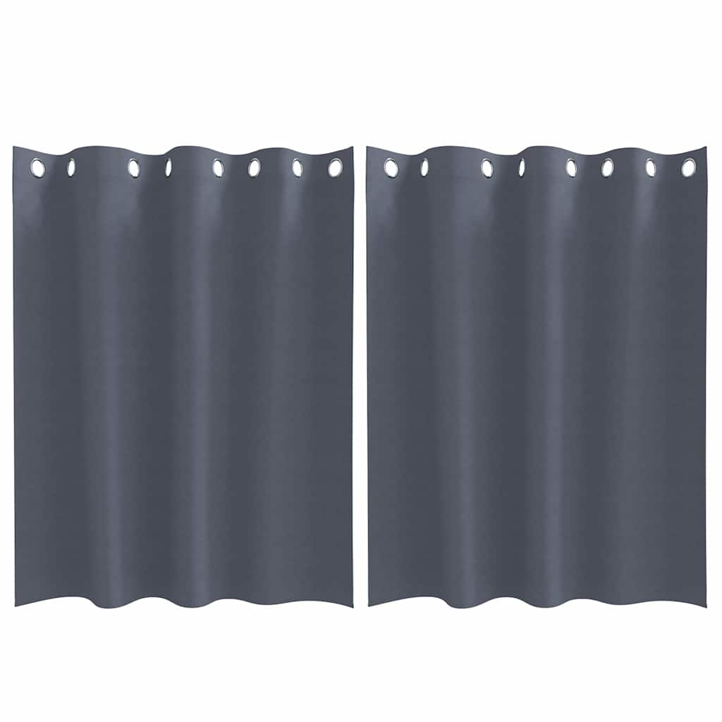 Vidaxl rideaux occultants avec anneaux 2 pcs anthracite 140 x 140 cm