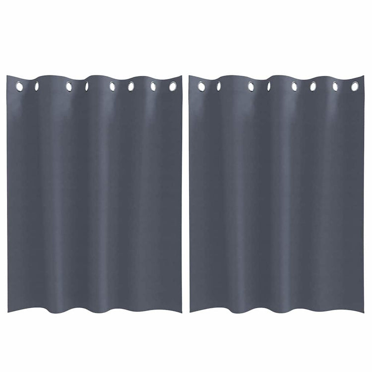 Vidaxl rideaux occultants avec anneaux 2 pcs anthracite 140 x 140 cm