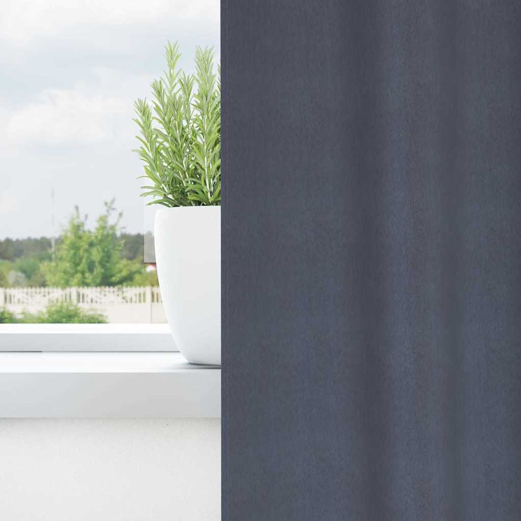 Vidaxl rideaux occultants avec anneaux 2 pcs anthracite 175 x 140 cm