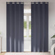 Vidaxl rideaux occultants avec anneaux 2 pcs anthracite 245 x 140 cm
