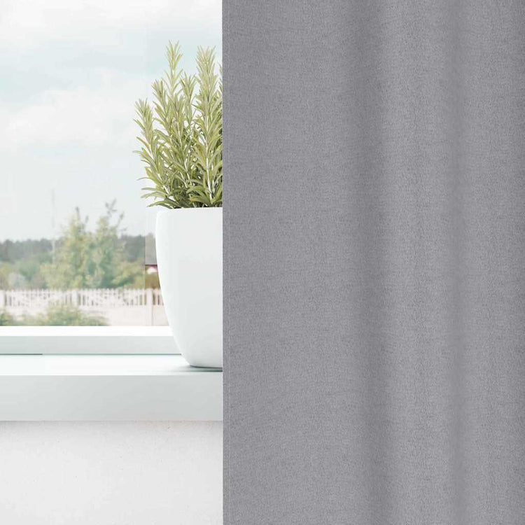 VidaXL rideaux occultants avec anneaux 2 pcs gris clair 140 x 140 cm