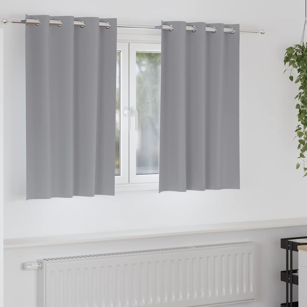 VidaXL rideaux occultants avec anneaux 2 pcs gris clair 140 x 140 cm
