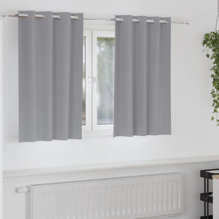 VidaXL rideaux occultants avec anneaux 2 pcs gris clair 140 x 140 cm