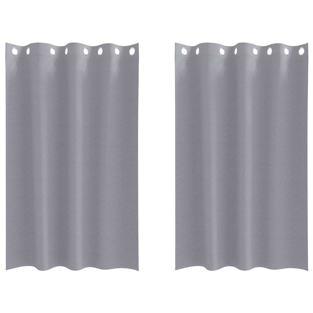 Vidaxxl rideaux occultants avec anneaux 2 pcs gris clair 175 x 140 cm