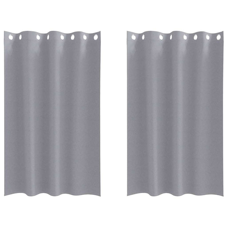 Vidaxxl rideaux occultants avec anneaux 2 pcs gris clair 175 x 140 cm