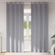 Vidaxxl rideaux occultants avec anneaux 2 pcs gris clair 225 x 140 cm