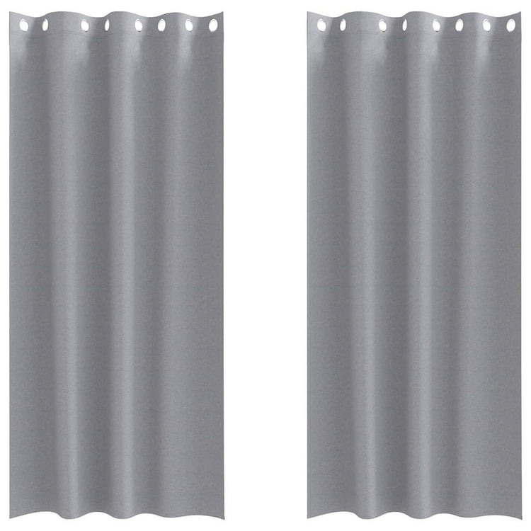 Vidaxxl rideaux occultants avec anneaux 2 pcs gris clair 225 x 140 cm