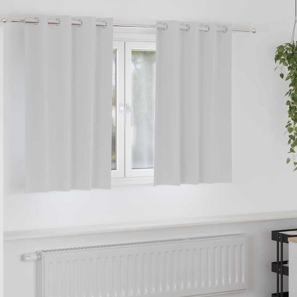 Vidaxl rideaux occultants avec anneaux 2 pcs gris pâle 140 x 140 cm