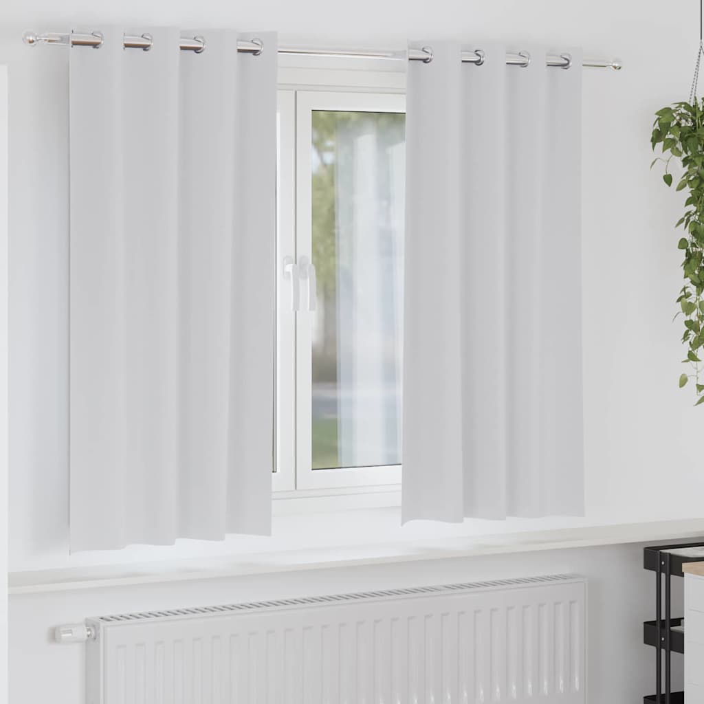 Vidaxl rideaux occultants avec anneaux 2 pcs gris pâle 175 x 140 cm