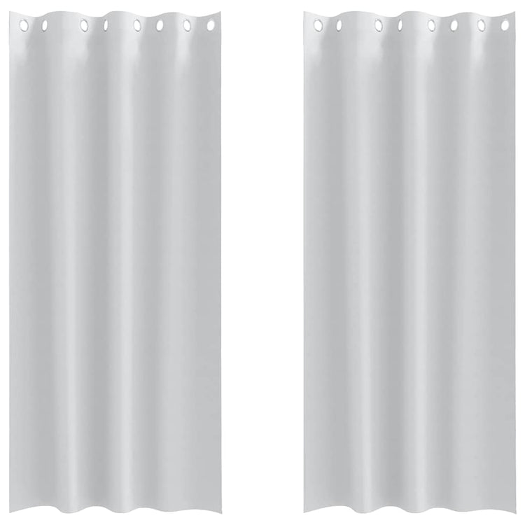 Vidaxl rideaux occultants avec anneaux 2 pcs gris pâle 225 x 140 cm
