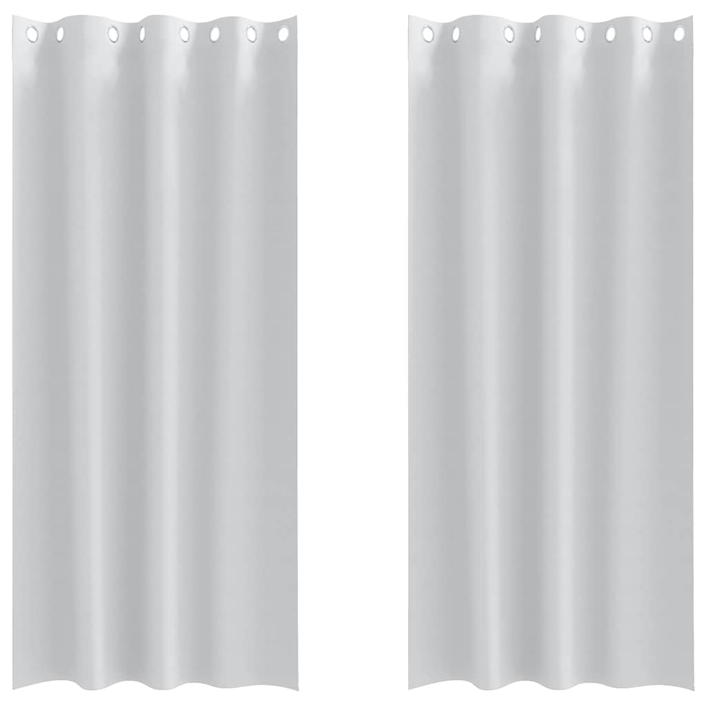 Vidaxl rideaux occultants avec anneaux 2 pcs gris pâle 260 x 140 cm