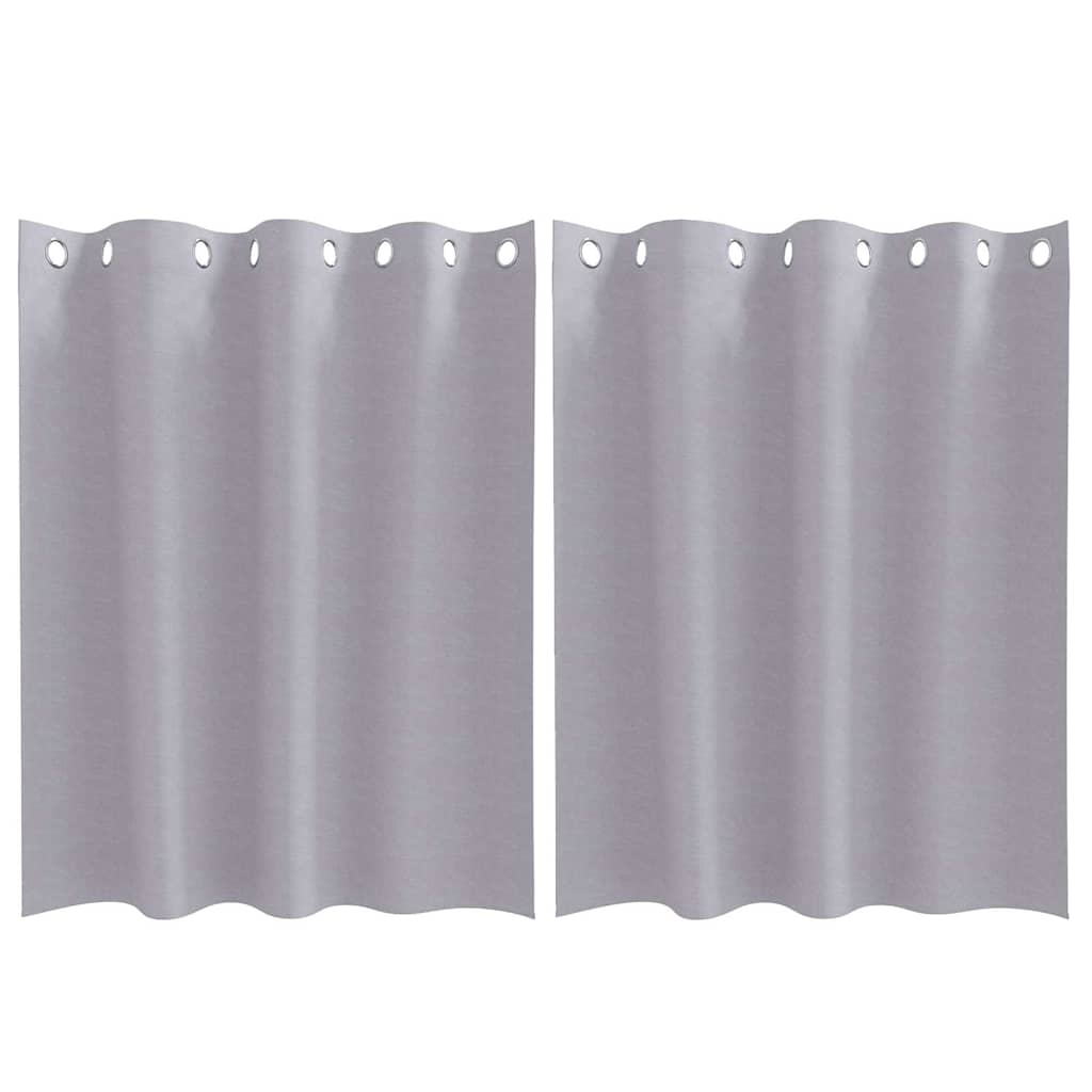 Vidaxxl rideaux occultants avec anneaux 2 pcs gris métal 140 x 140 cm