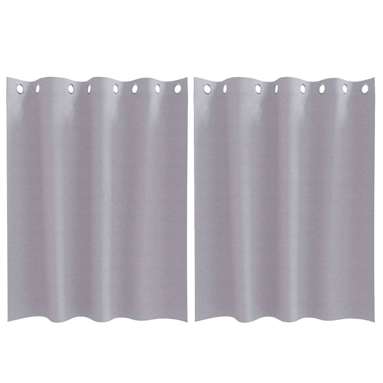 Vidaxxl rideaux occultants avec anneaux 2 pcs gris métal 140 x 140 cm