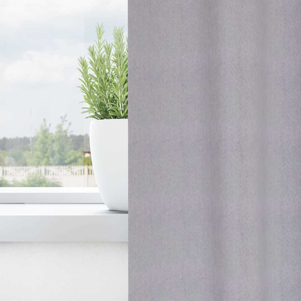 Vidaxl rideaux occultants avec anneaux 2 pcs gris métal 175 x 140 cm