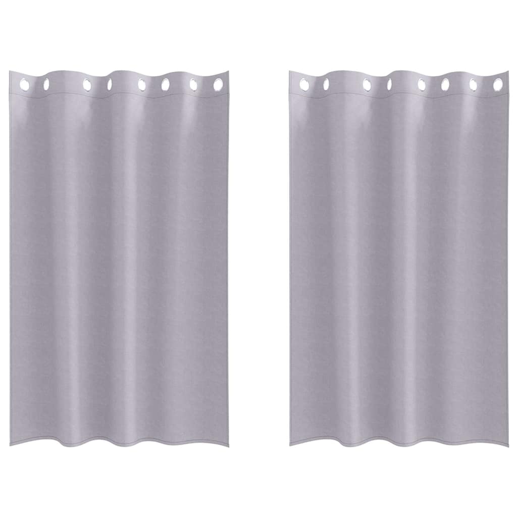 Vidaxl rideaux occultants avec anneaux 2 pcs gris métal 175 x 140 cm
