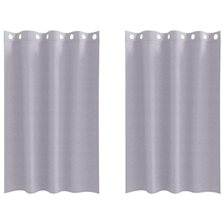 Vidaxl rideaux occultants avec anneaux 2 pcs gris métal 175 x 140 cm