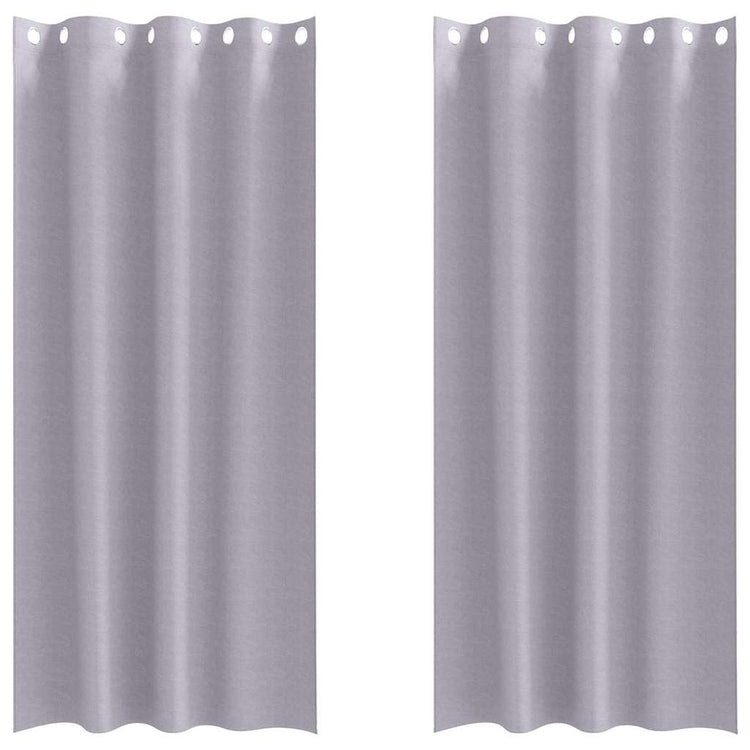 VidaXL rideaux occultants avec anneaux 2 pcs gris métal 245 x 140 cm