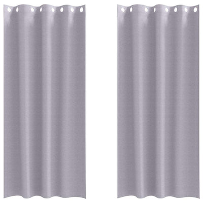 Vidaxxl rideaux occultants avec anneaux 2 pcs gris métal 260 x 140 cm