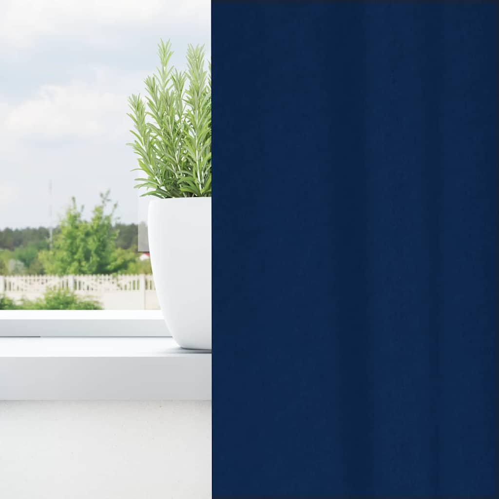 Vidaxl rideaux occultants avec anneaux 2 pcs bleu foncé 175 x 140 cm