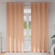 Vidaxl rideaux occultants avec anneaux 2 pcs marron clair 245 x 140 cm