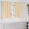 Vidaxl rideaux occultants avec anneaux 2 pcs crème 140 x 140 cm
