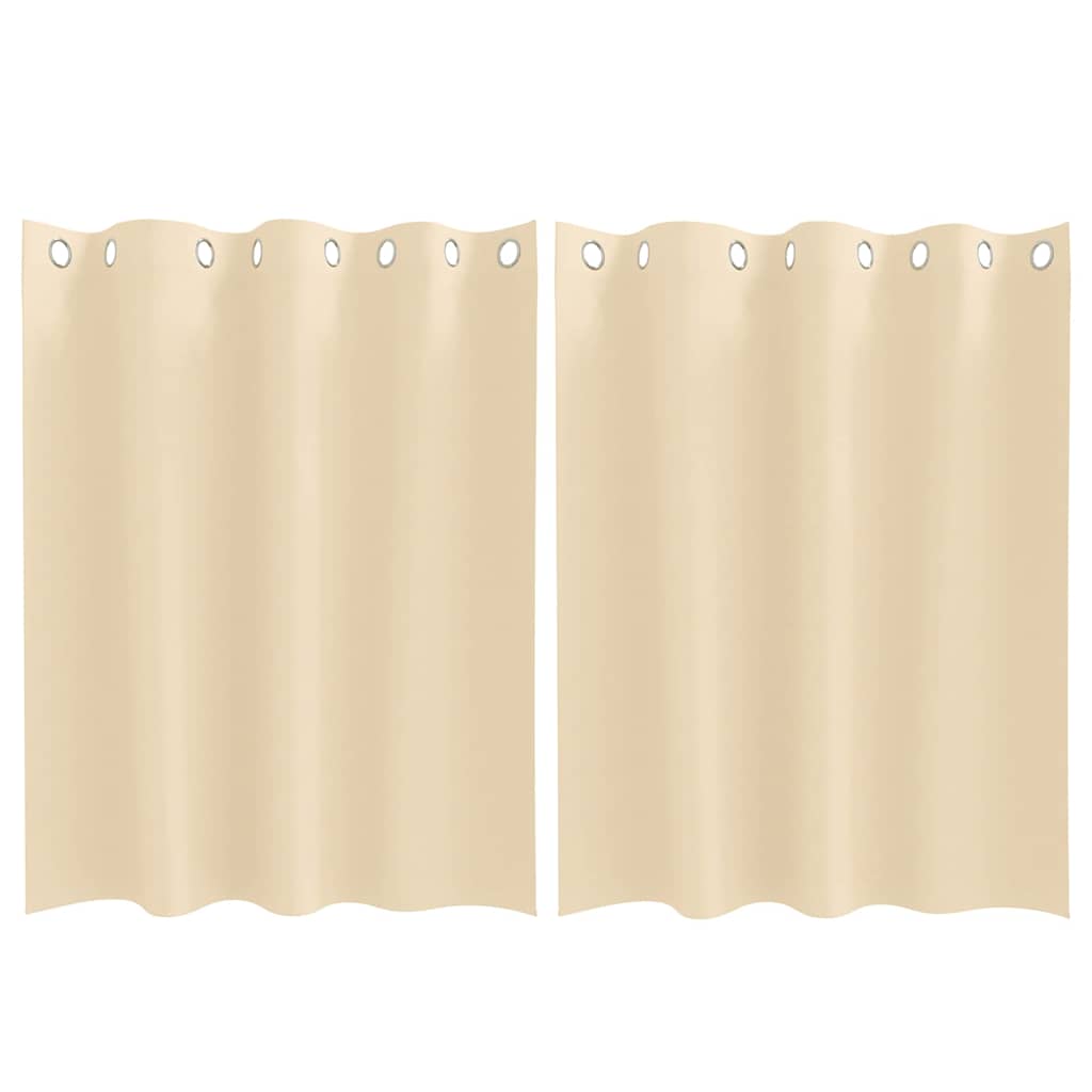 Vidaxl rideaux occultants avec anneaux 2 pcs crème 140 x 140 cm