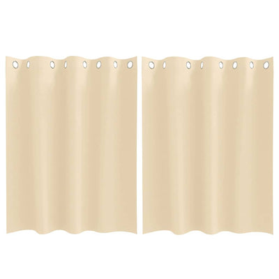 Vidaxl rideaux occultants avec anneaux 2 pcs crème 140 x 140 cm