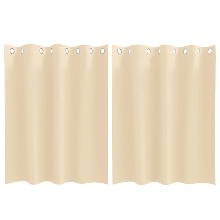 Vidaxl rideaux occultants avec anneaux 2 pcs crème 140 x 140 cm