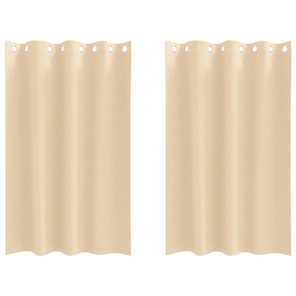 Vidaxxl rideaux occultants avec anneaux 2 pcs crème 175 x 140 cm