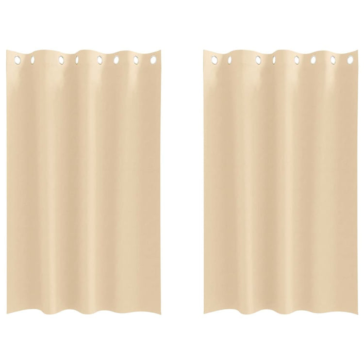 Vidaxxl rideaux occultants avec anneaux 2 pcs crème 175 x 140 cm