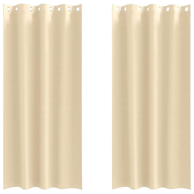 VidaXL rideaux occultants avec anneaux 2 pcs crème 245 x 140 cm