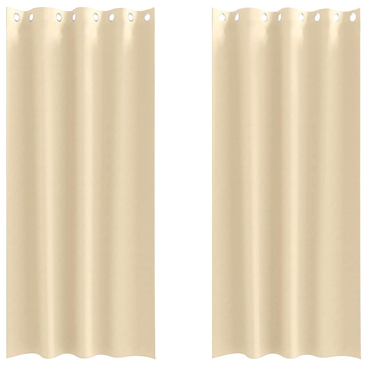 VidaXL rideaux occultants avec anneaux 2 pcs crème 260 x 140 cm