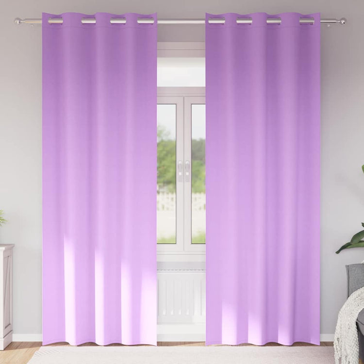 Vidaxl rideaux occultants avec anneaux 2 pcs violet 245 x 140 cm