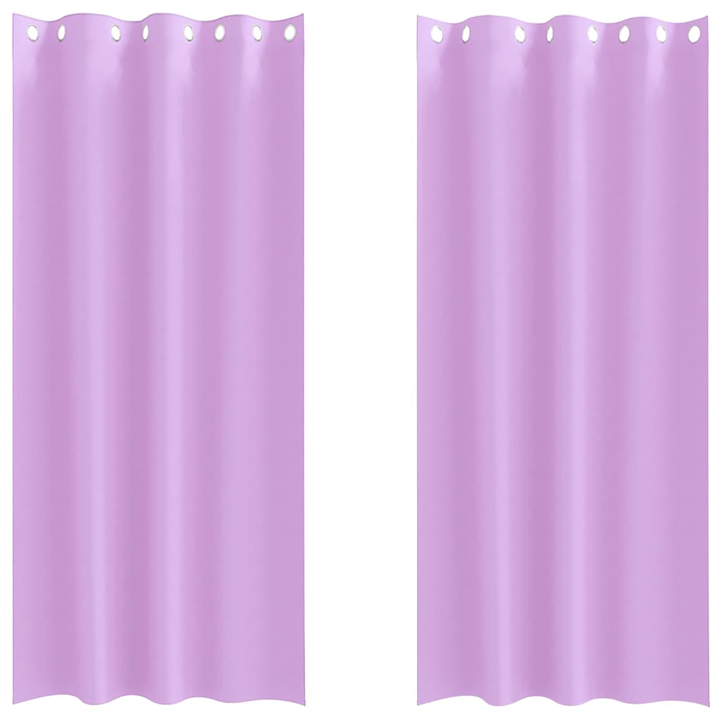 Vidaxl rideaux occultants avec anneaux 2 pcs violet 245 x 140 cm