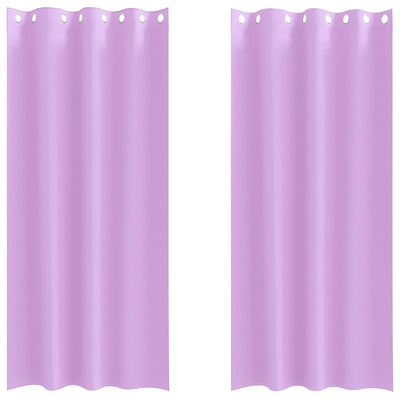 Vidaxl rideaux occultants avec anneaux 2 pcs violet 245 x 140 cm