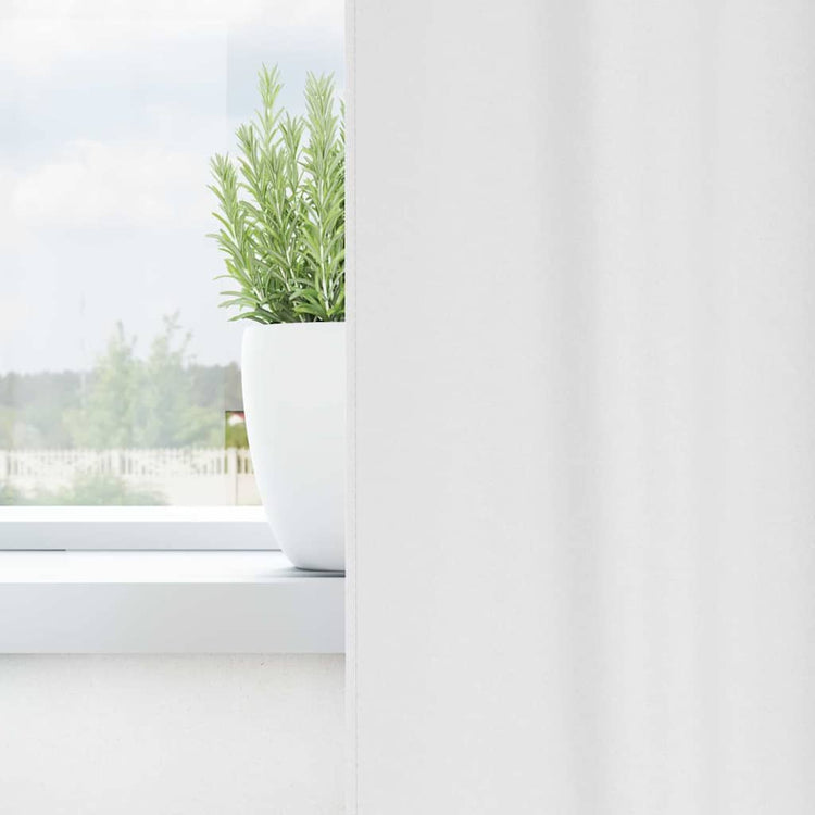 Vidaxl rideaux occultants avec anneaux 2 pcs blanc pur 140 x 140 cm