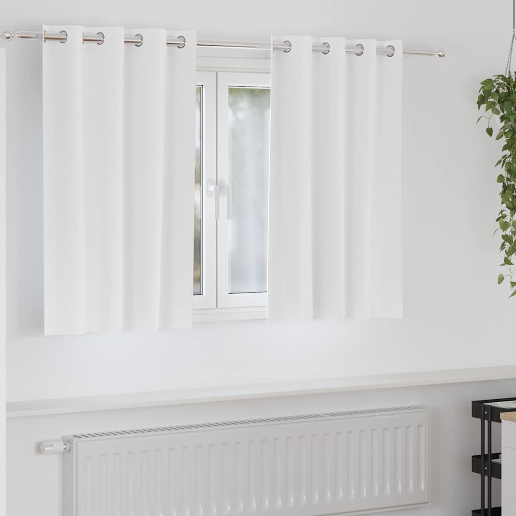 Vidaxl rideaux occultants avec anneaux 2 pcs blanc pur 140 x 140 cm