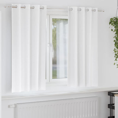 Vidaxxl rideaux occultants avec anneaux 2 pcs blanc pur 175 x 140 cm