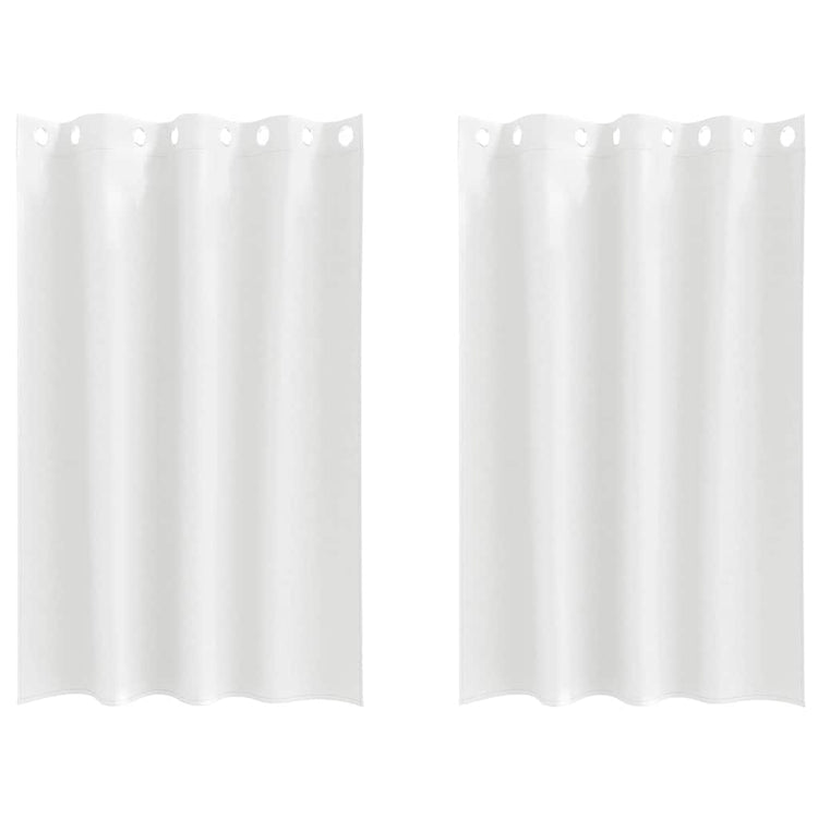Vidaxxl rideaux occultants avec anneaux 2 pcs blanc pur 175 x 140 cm