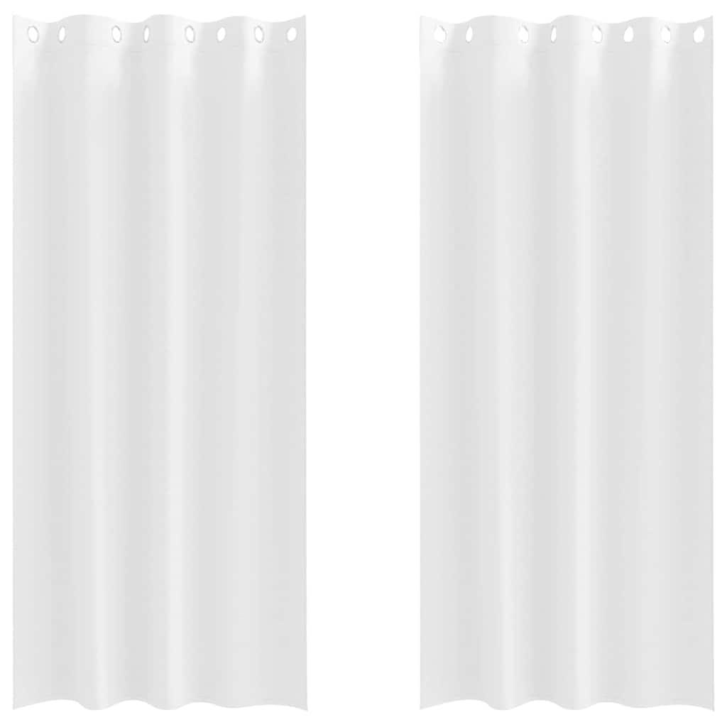 VidaXL rideaux occultants avec anneaux 2 pcs blanc pur 225 x 140 cm