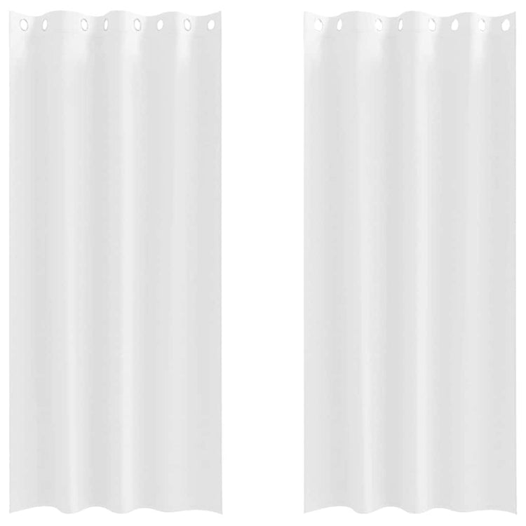 VidaXL rideaux occultants avec anneaux 2 pcs blanc pur 225 x 140 cm
