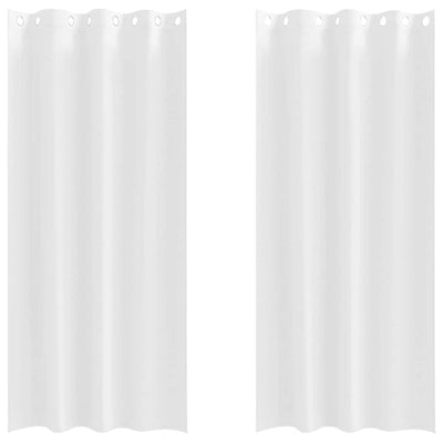 Vidaxxl rideaux occultants avec anneaux 2 pcs blanc pur 260 x 140 cm