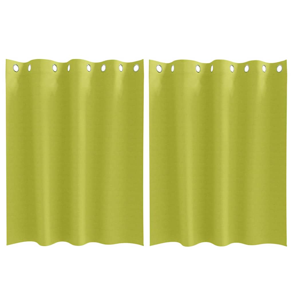 VidaXL rideaux occultants avec anneaux 2 pcs vert 140 x 140 cm