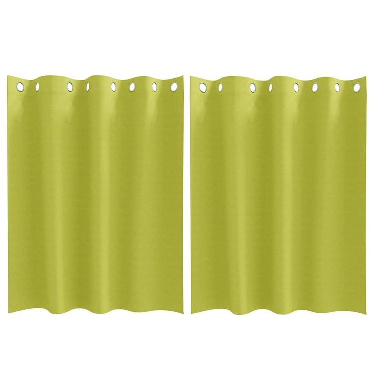VidaXL rideaux occultants avec anneaux 2 pcs vert 140 x 140 cm