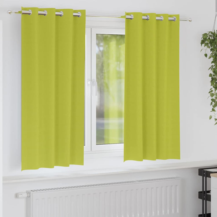 VidaXL rideaux occultants avec anneaux 2 pcs vert 175 x 140 cm