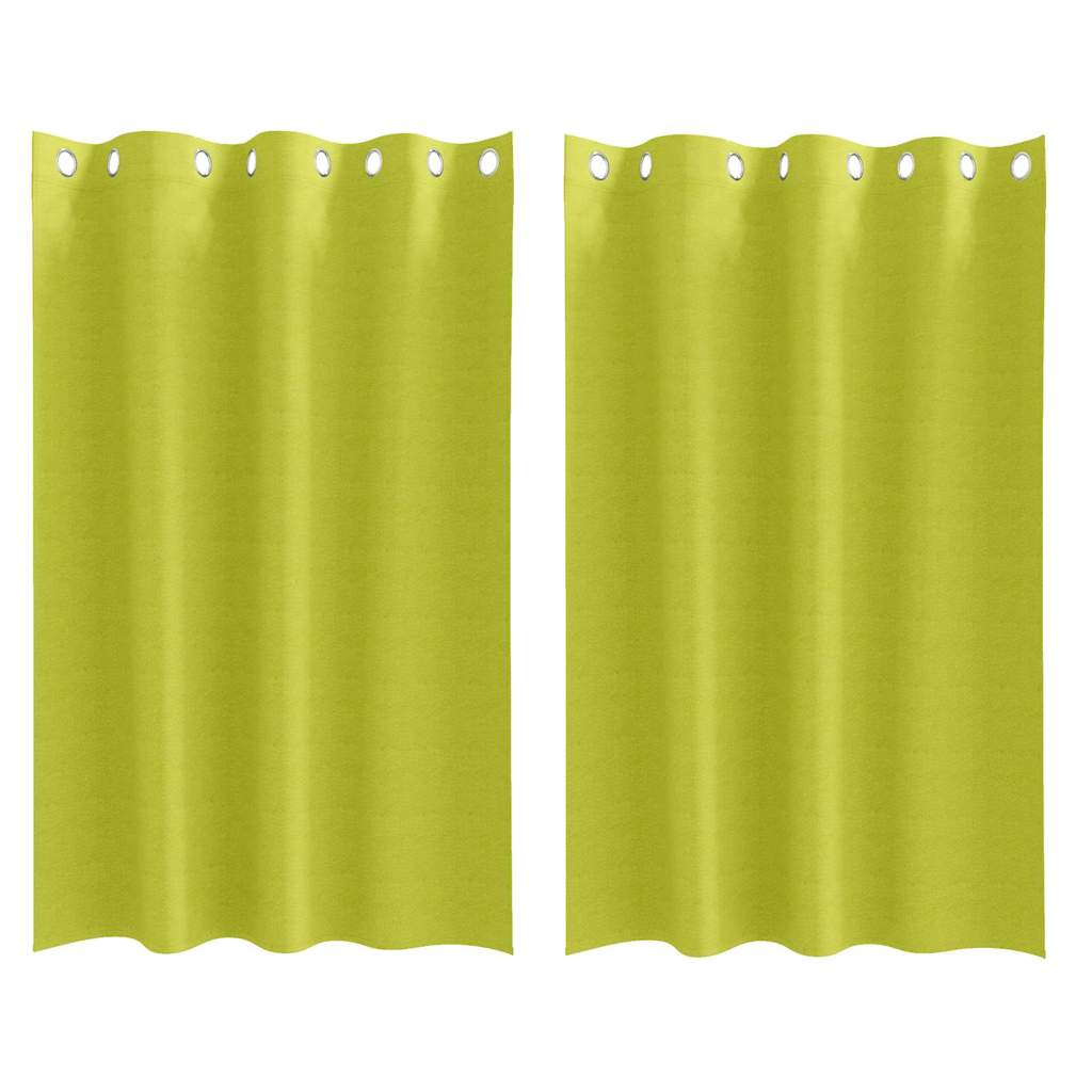 VidaXL rideaux occultants avec anneaux 2 pcs vert 175 x 140 cm